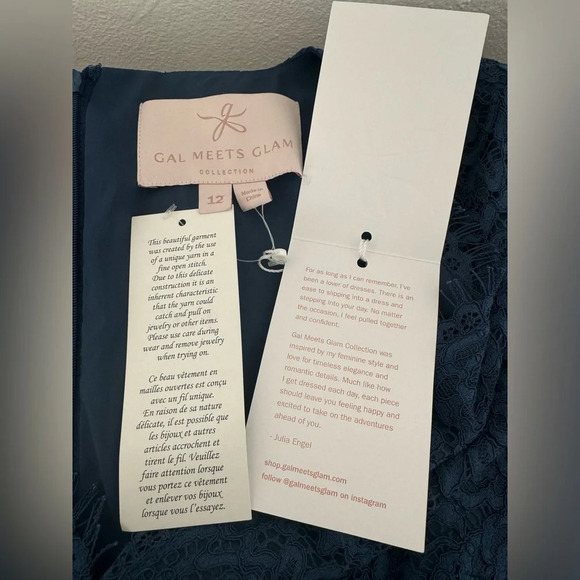 Gal Meets Glam "The Ginger" Rosebud Lace Sheath Dress Flirty Romantic NWT Sz 12 - Picture 9 of 9